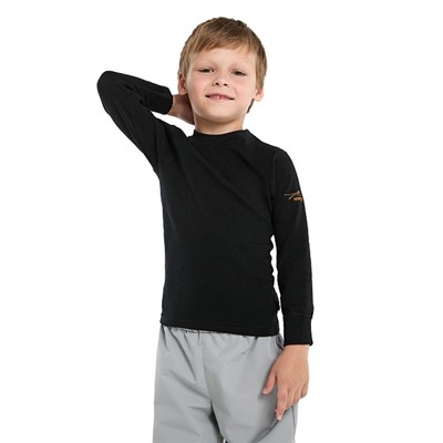 Термофутболка для мальчиков с длинным рукавом серии ACTIVE KIDS, цвет черный
