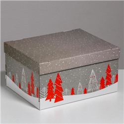 Складная коробка «Новогоднее поздравление», 31,2 х 25,6 х 16,1 см