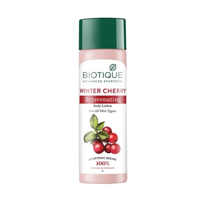 BIOTIQUE Winter Cherry Rejuvenating Body Lotion Восстанавливающий и питательный лосьон для тела "Зимняя вишня" 190мл