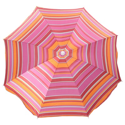 Зонт пляжный «Модерн» с механизмом наклона, серебряным покрытием, d=150 cм, h=170 см, цвета микс