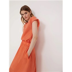 Блузка прямого кроя  цвет: Оранжевый B2855/kermes | купить в интернет-магазине женской одежды EMKA