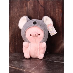 Мягкая игрушка "Animal hat pig", gray, 20 см