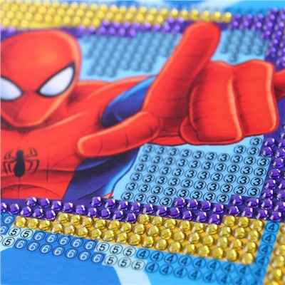 Алмазная мозаика, 16х10.5 см, Человек-паук