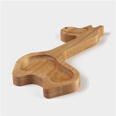 Менажница - тарелка деревянная Adelica «Жираф», 20,5×11,5×1,8 см, берёза