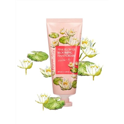 FARMSTAY - КРЕМ ДЛЯ РУК С ЭКСТРАКТОМ ЛЕПЕСТКОВ ВОДЯНОЙ ЛИЛИИ PINK FLOWER BLOOMING HAND CREAM WATER LILY, 100 ML