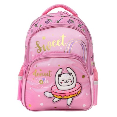 Рюкзак школьный Hatber Easy Sweet Cat, 41 х 29 х 16 см,эргономичная спинка, розовый