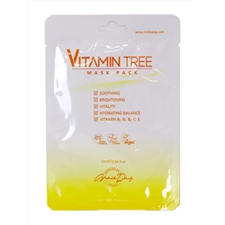 GRACE DAY - МАСКА ТКАНЕВАЯ ДЛЯ ЛИЦА С ВИТАМИНАМИ VITAMIN TREE MASK PACK, 25 ML