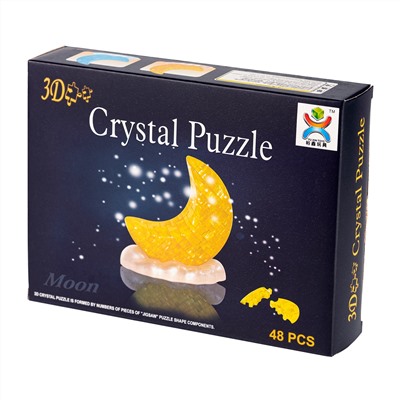 Yuxin 3D-Пазл "Луна-Полумесяц" Желтая, Crystal Puzzle