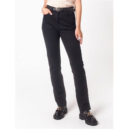 Эластичные джинсы VILATTE slim-fit на флисе Размер 46, Цвет черный