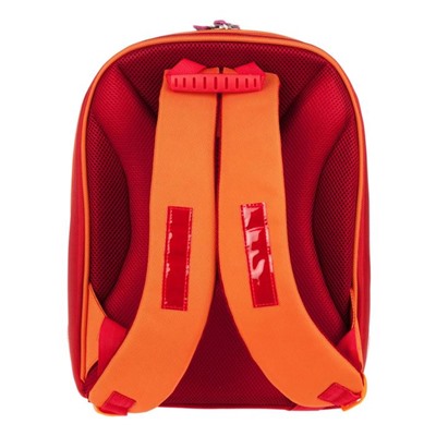 Ранец ученический, цвет красно-оранжевый, 270x370x170