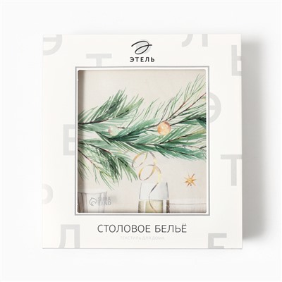 Скатерть новогодняя Этель Spruce mood  150х220см +/-3см с ВГМО, 100%хл, саржа 190гр/м2