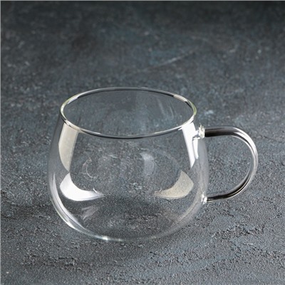 Набор чайный из стекла Magistro «Эко», 5 предметов: чайник 1 л, 13×22×12,5 см, 4 кружки 350 мл, 9,5×13×7,5 см