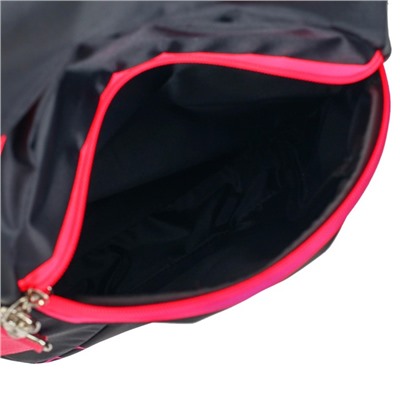 Рюкзак молодёжный Calligrata "Волны", 44 х 30 х 17 см, эргономичная спинка, чёрный, розовый