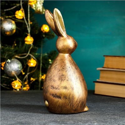 Фигура "Кролик интерьерный" бронза, 22х10см