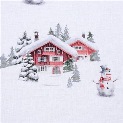 Новый год. Постельное бельё "Этель" Funny snowman 2 сп 175х215 см, 200х220 см,70х70 см -2 шт,поплин 125 г/м2