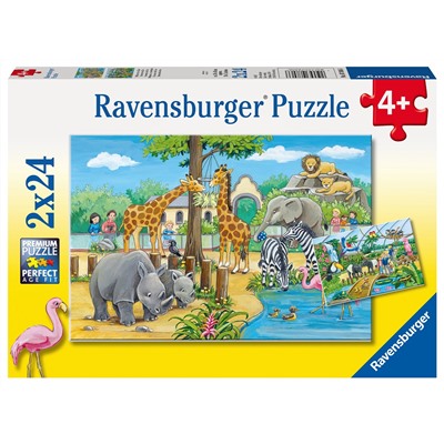 Набор пазлов Ravensburger «Добро пожаловать в зоопарк», 2х24 эл.