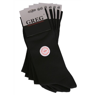 Носки мужские (в упаковке 5 пар) GREG G-6/01 черный