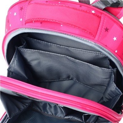 Рюкзак каркасный Stavia "Совушки", 38 х 30 х 16 см, эргономичная спинка, мультиколор, розовый