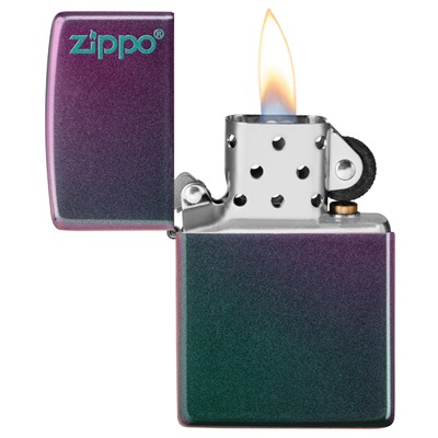 Зажигалка ZIPPO Classic с покрытием Iridescent, латунь/сталь, фиолетовая, матовая, 38x13x57 мм