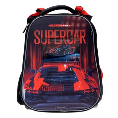 Рюкзак каркасный Hatber Ergonomic Classic Supercar, 37 х 29 х 17 см