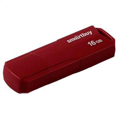 Память Smart Buy "Clue"  16GB, USB 2.0 Flash Drive, бордовый