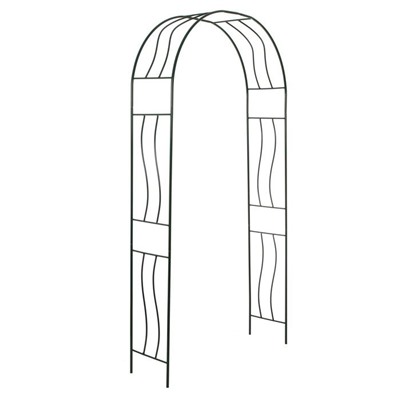 Арка садовая, разборная, 240 × 125 × 36,5 см, металл, зелёная, «Волна»