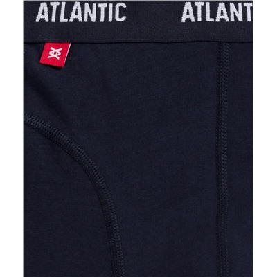 Мужские трусы шорты Atlantic, набор из 3 шт., хлопок, зеленые + голубые + темно-синие, 3MH-047