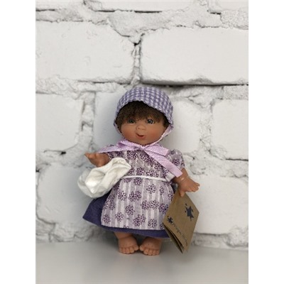 Кукла "Джестито" , девочка, ухмыляется, в фиолетовом, 18 см, арт.149-5
