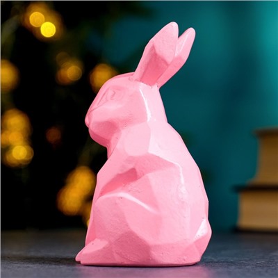 Фигура "Кролик" розовый, 6х6х11см