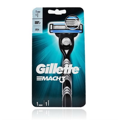 Gillette станок Mach 3  (Станок + 1 кассета)