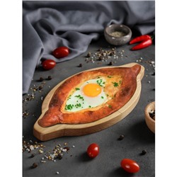 Блюдо для подачи Adelica «Хачапури по-аджарски», 30×13×1,8 см, массив берёзы