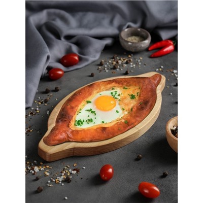 Блюдо для подачи Adelica «Хачапури по-аджарски», 30×15×1,7 см, массив берёзы