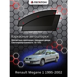 Каркасные автошторки Renault Megane 1, 1995-2002, передние (магнит), Leg0506