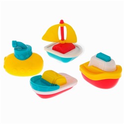 Набор игрушек для ванны «Кораблики» , 4шт