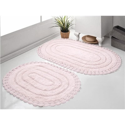 Набор ковриков для ванной "KARNA" кружевной YANA 60x100 + 50x70 см 1/2