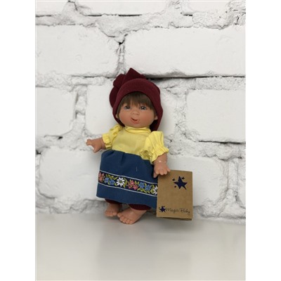 Кукла Джестито "Гном" , девочка, ухмыляется, 18 см, арт.134-6