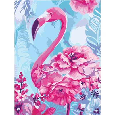Алмазная мозаика на подрамнике с полным заполнением «Волшебный фламинго», 30 × 40 см