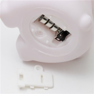 Ночник "Мишка" LED от батареек 3хLR44 белый 6х9х12 см