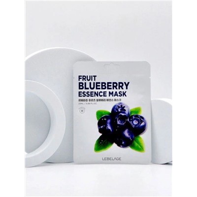 LEBELAGE - МАСКА ТКАНЕВАЯ С ЭКСТРАКТОМ ЧЕРНИКИ FRUIT BLUEBERRY ESSENCE MASK, 25 МЛ