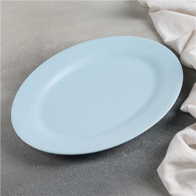 Блюдо фарфоровое Доляна «Амелия», 29,5×20,5 см, цвет голубой