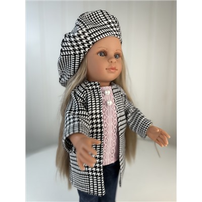 Кукла Нина, блондинка, в пальто и берете, 42 см , арт. 42105К25