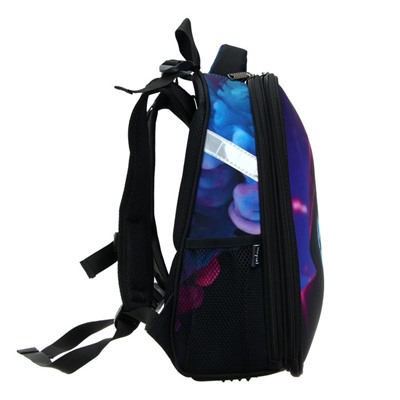 Рюкзак каркасный Probag "Маска" 38 х 30 х 16 см, эргономичная спинка, чёрный, синий