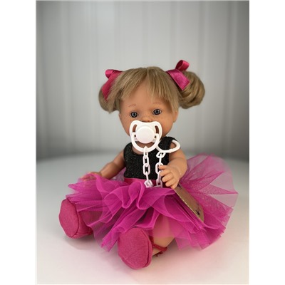 Кукла-пупс "Балерина", в малиновой юбке и балетках, 30 см, арт. 3041