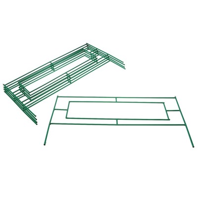 Ограждение декоративное, 55 × 500 см, 5 секций, металл, зелёное, «Газонный»