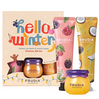 FRUDIA Подарочный набор Зимний Hello Winter №2 (10мл+30г*2шт) малина/кокос