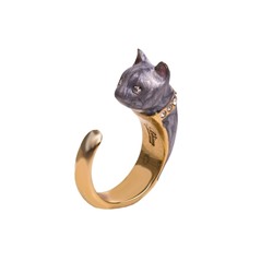Кольцо Кошка Блестящее Золото