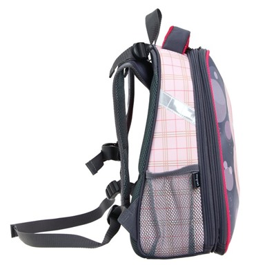 Рюкзак каркасный Probag "Зайчик", 38 х 30 х 16 см, эргономичная спинка, серый, розовый