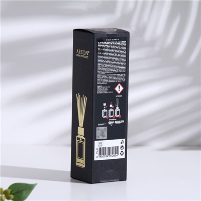 Диффузор ароматический для дома Areon Sticks Premium, 85 мл, "Gold Amber"