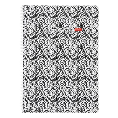 Тетрадь A4, 96 листов в линейку на гребне "Лабиринт", обложка мелованный картон, глянцевая ламинация, тиснение, блок 65 г/м2, 4В МИКС