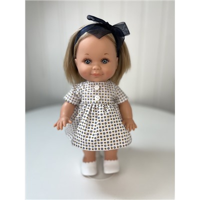 Кукла Бетти в пестром платье и белой кофточке, 30 см , арт. 31114